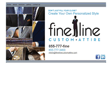 Tablet Screenshot of finelinecustomattire.com